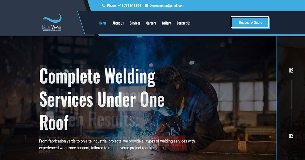 Bluewave Website Thumbnail by Colativ Studios