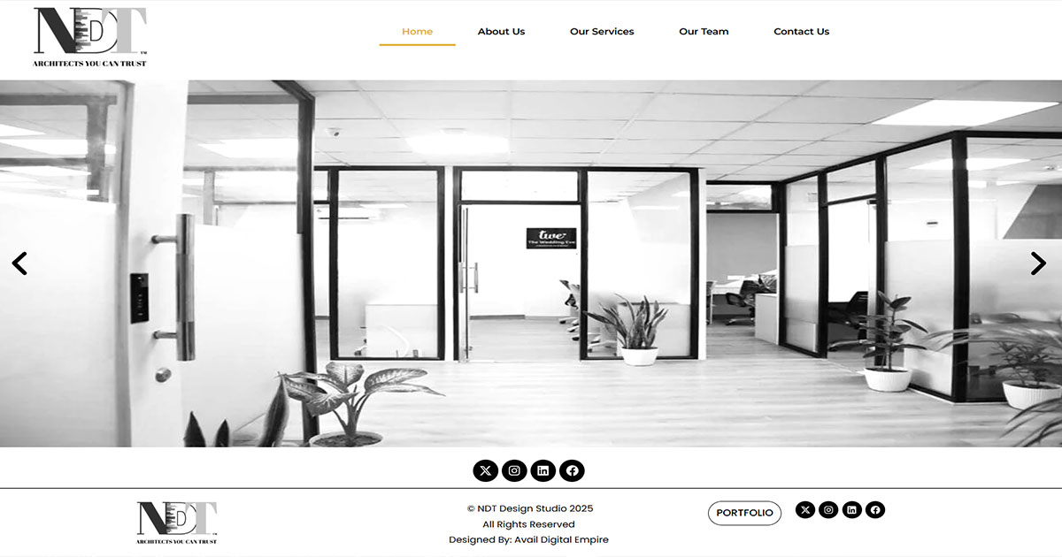 NDT Design Website Thumbnail by Colativ Studios